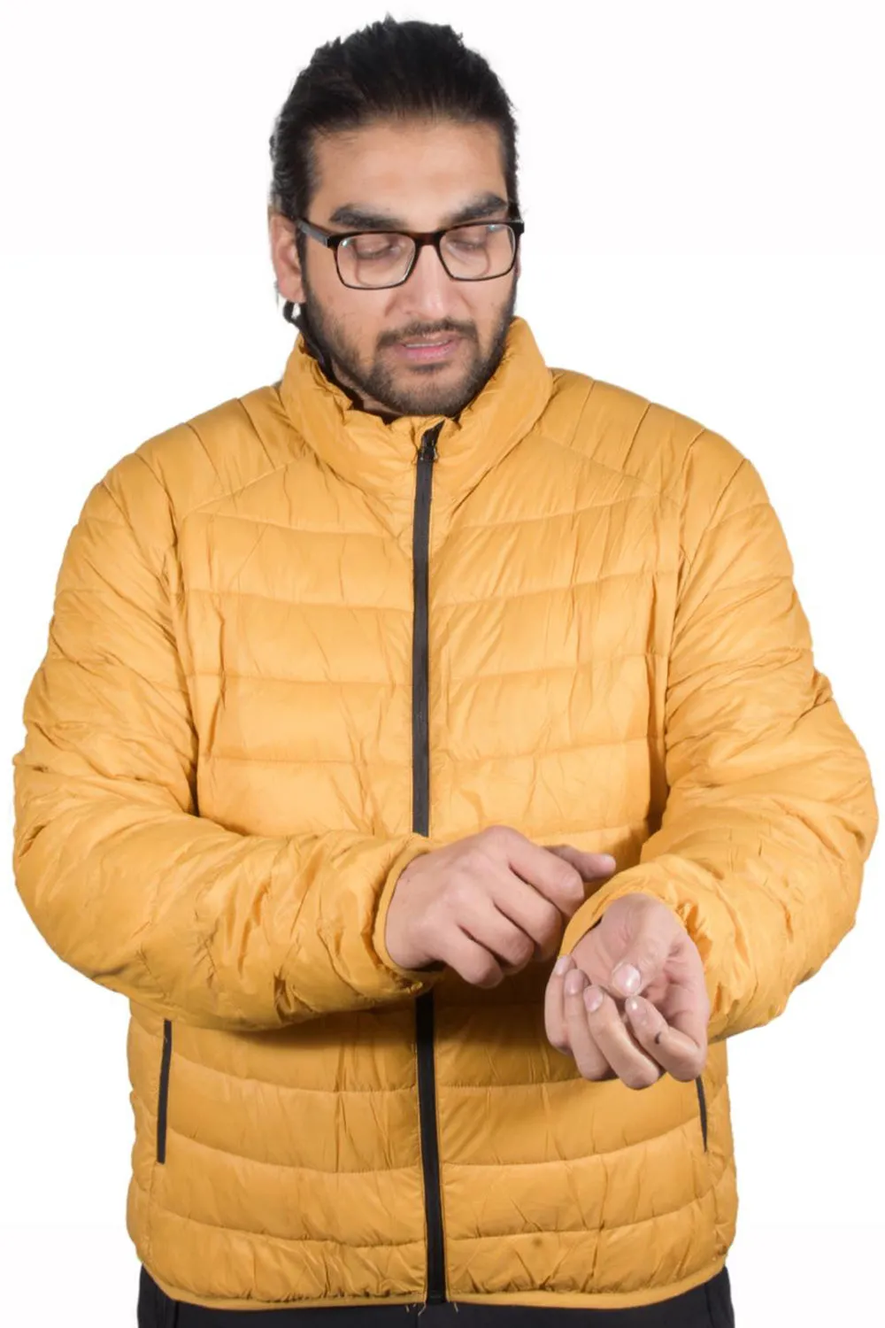 Mens Water Resistant Puffer Bomber Jacket