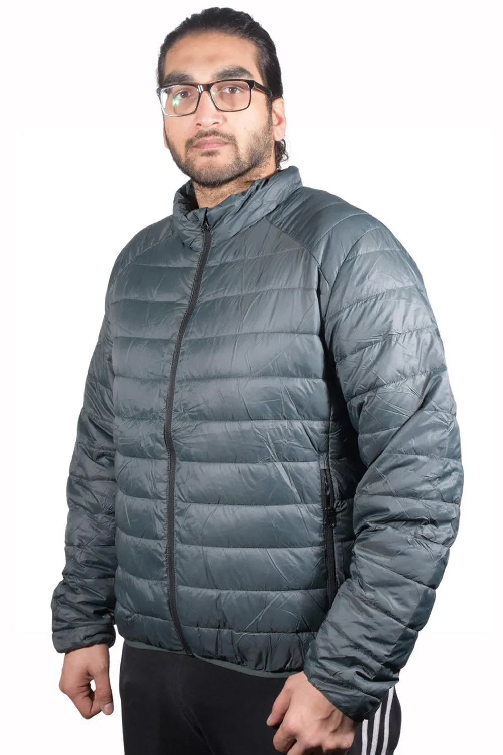 Mens Water Resistant Puffer Bomber Jacket