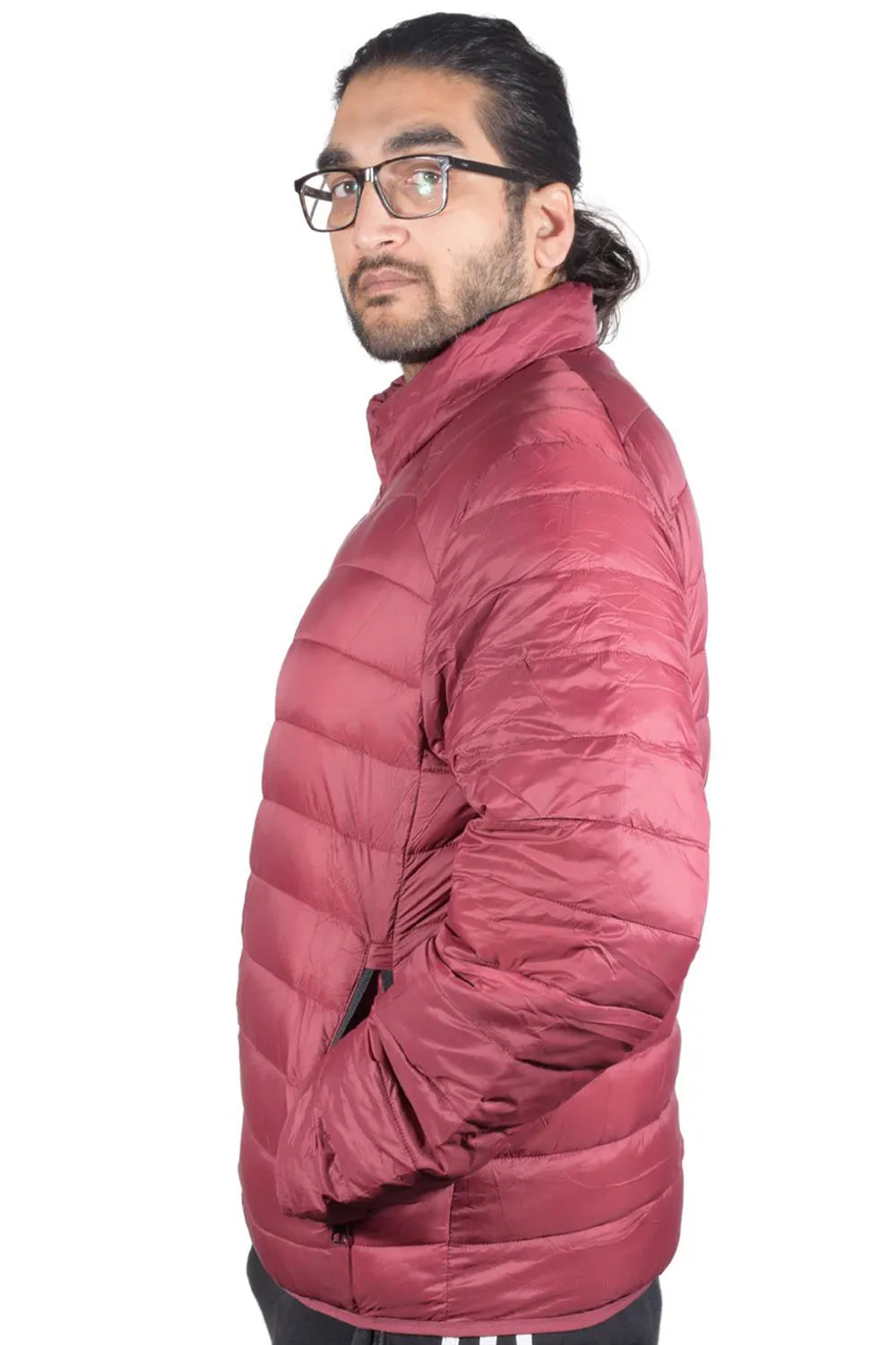 Mens Water Resistant Puffer Bomber Jacket