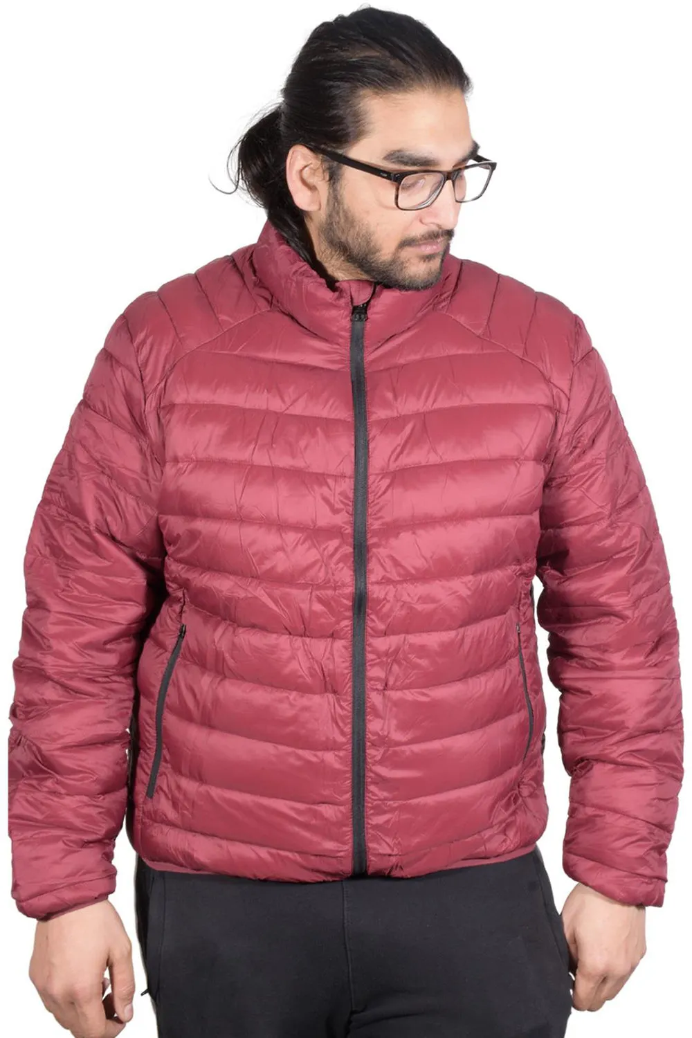 Mens Water Resistant Puffer Bomber Jacket