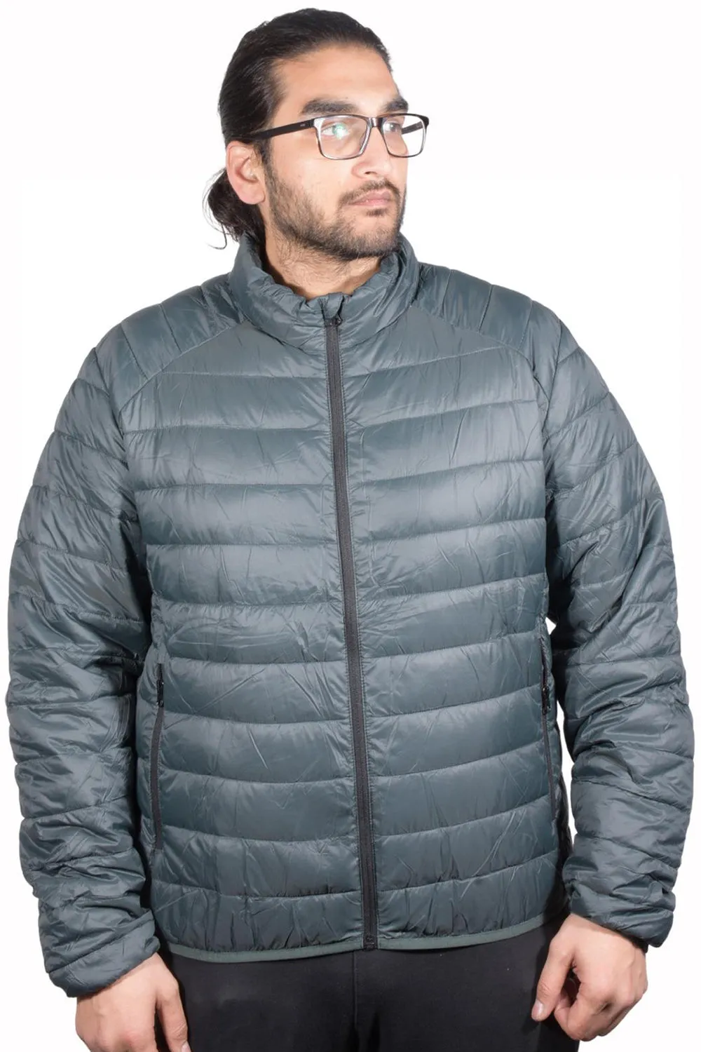 Mens Water Resistant Puffer Bomber Jacket