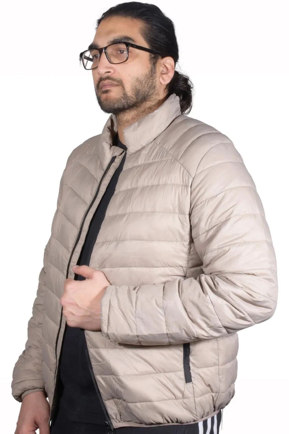 Mens Water Resistant Puffer Bomber Jacket