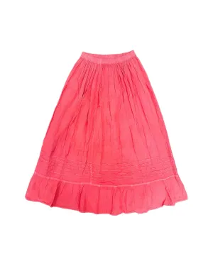 Mexican Long Skirt Coral