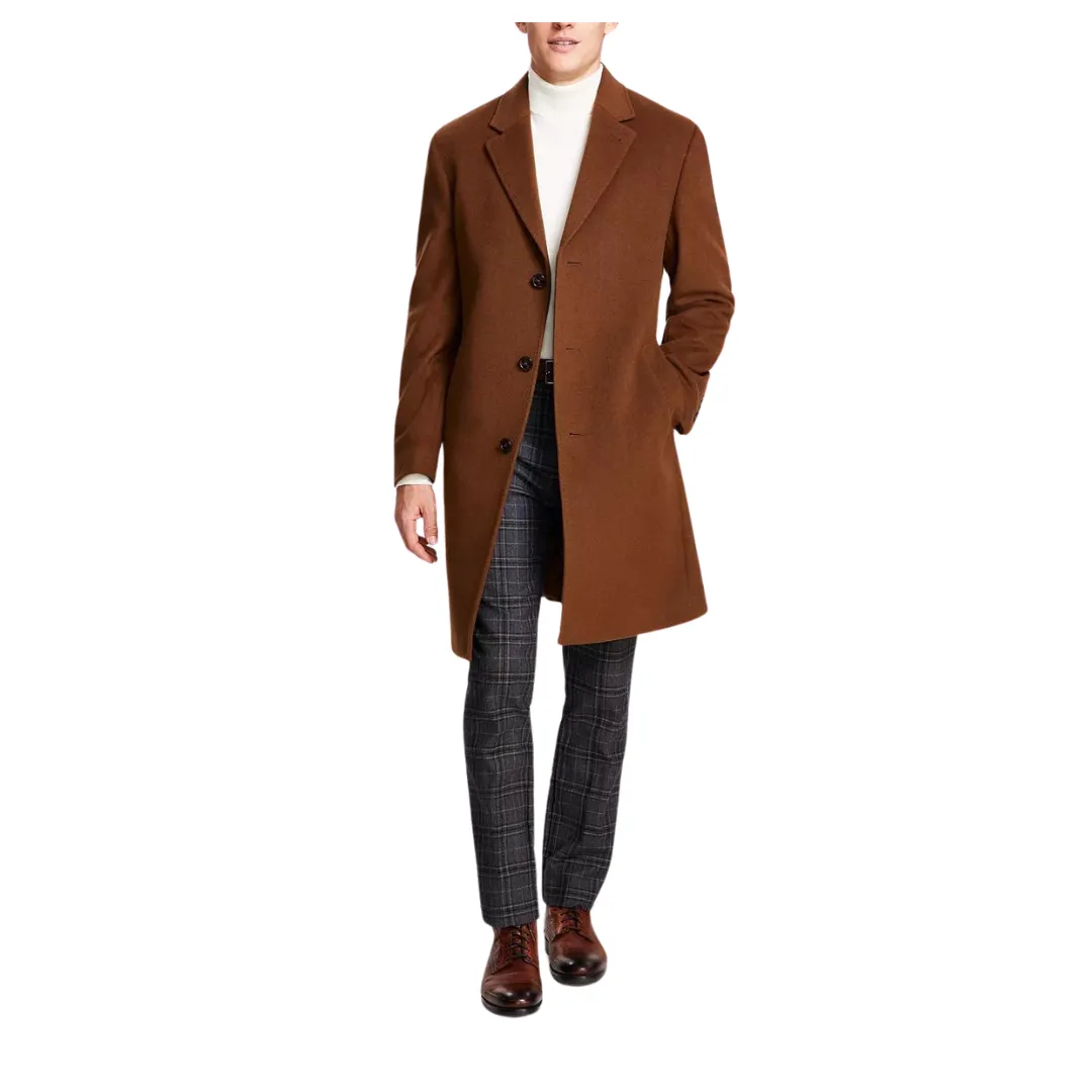 Michael Kors Men’s Classic Fit Luxury Wool Cashmere Blend Overcoat