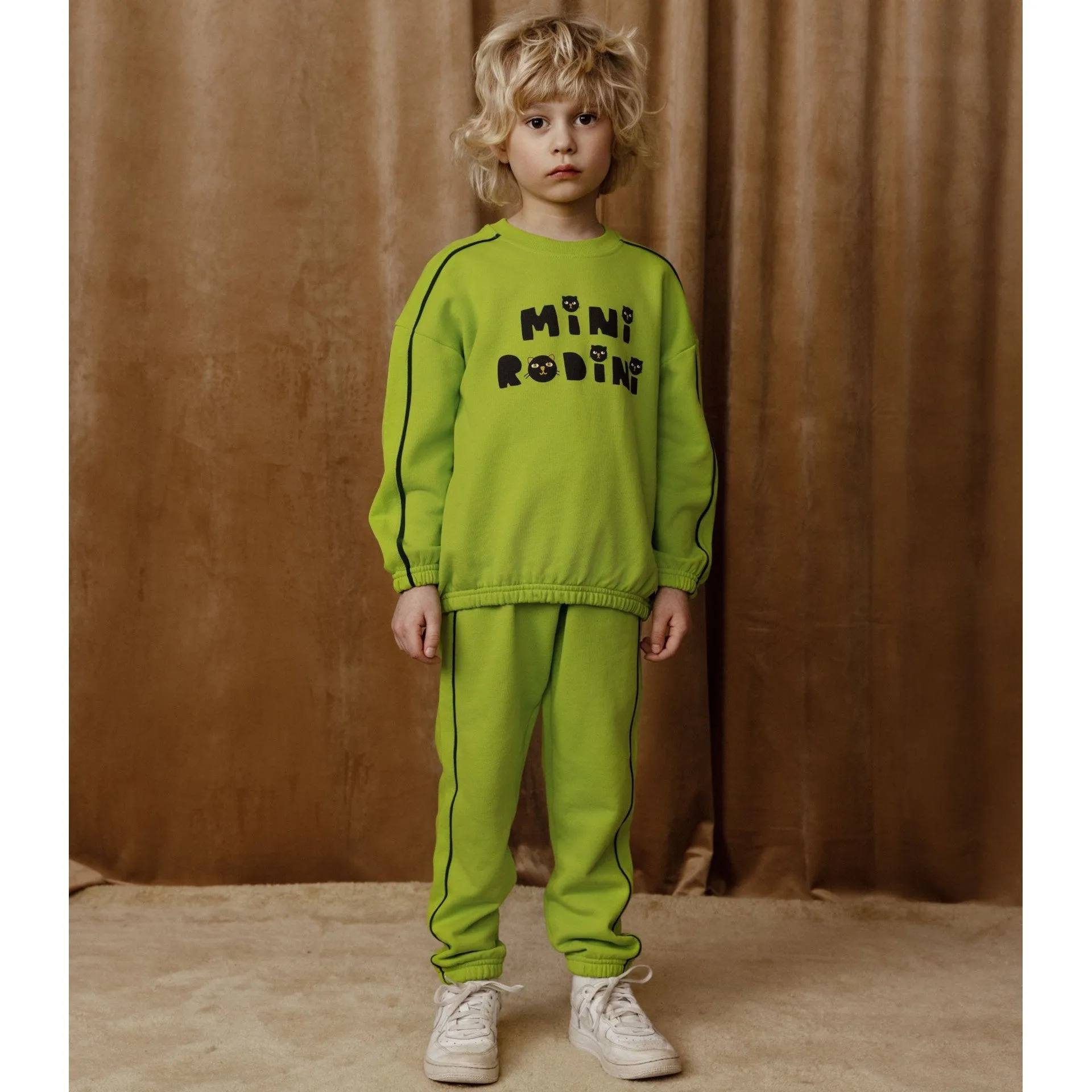 Mini Rodini - Cats sweatshirt - green