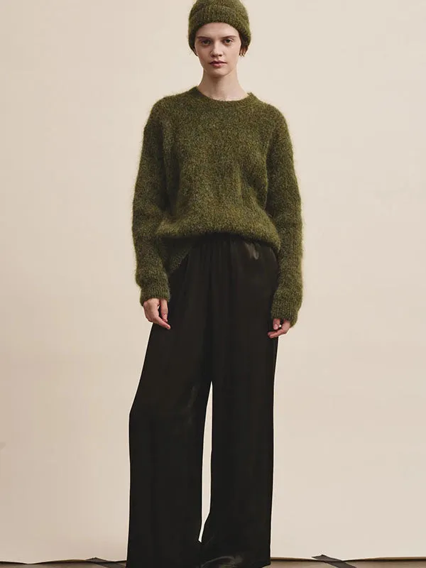 Mohair crewneck sweater