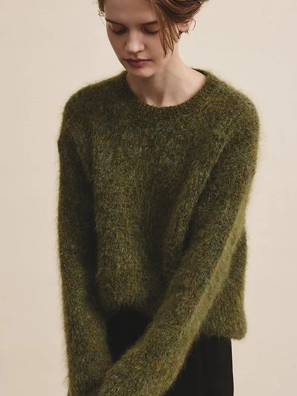 Mohair crewneck sweater