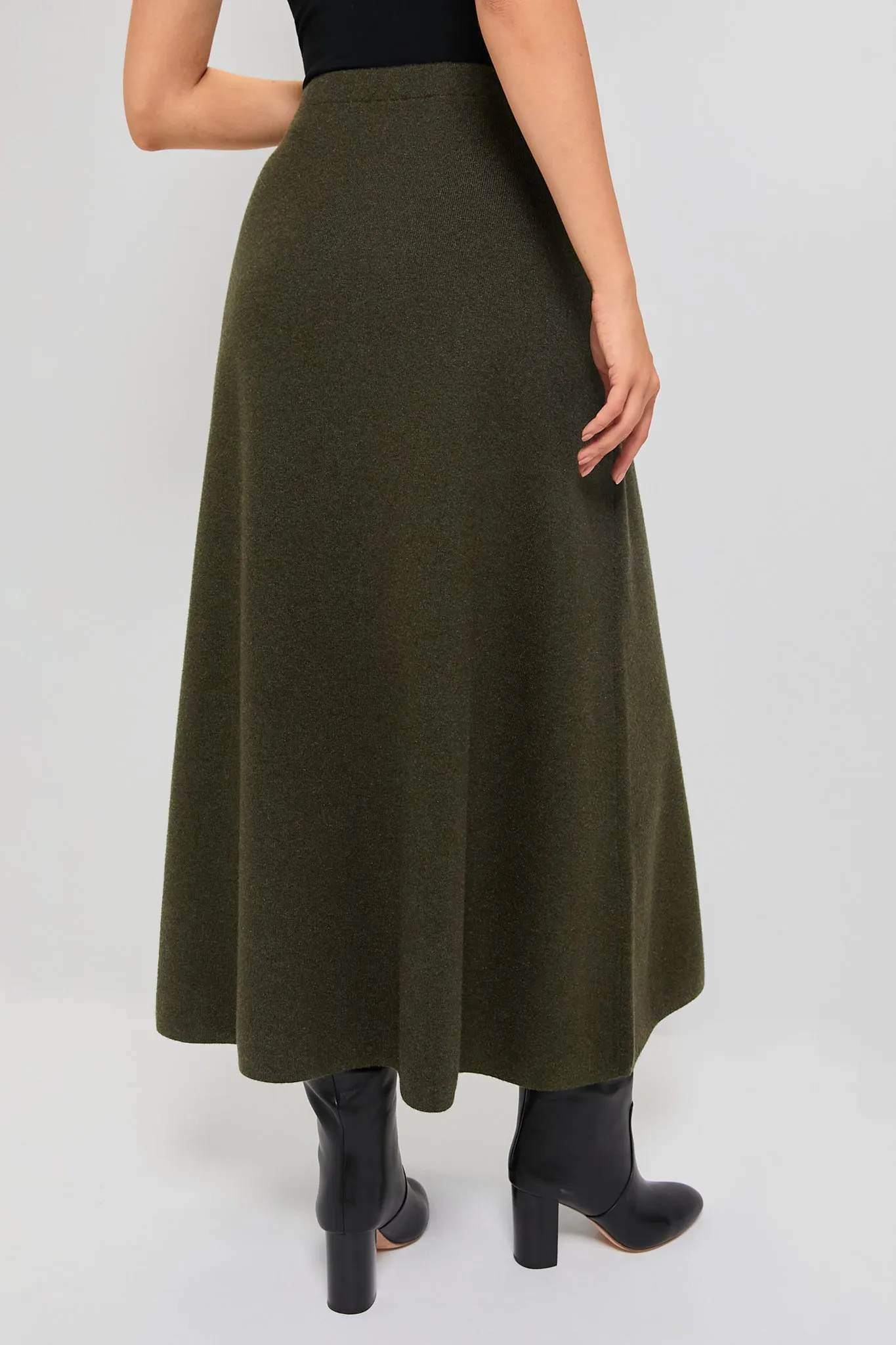 Moss Green Raye Knit Skirt