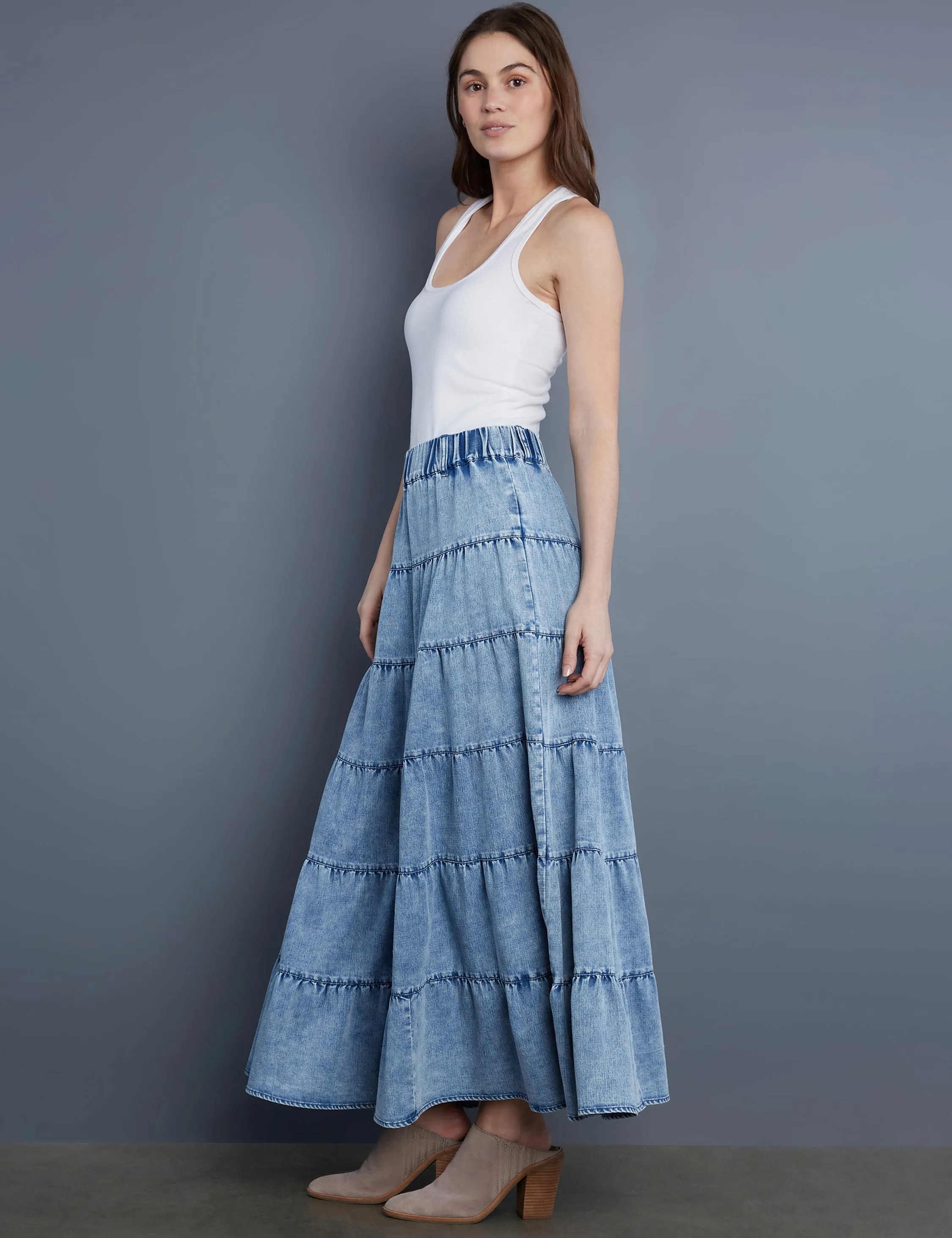 Multi-Tiered Maxi Skirt