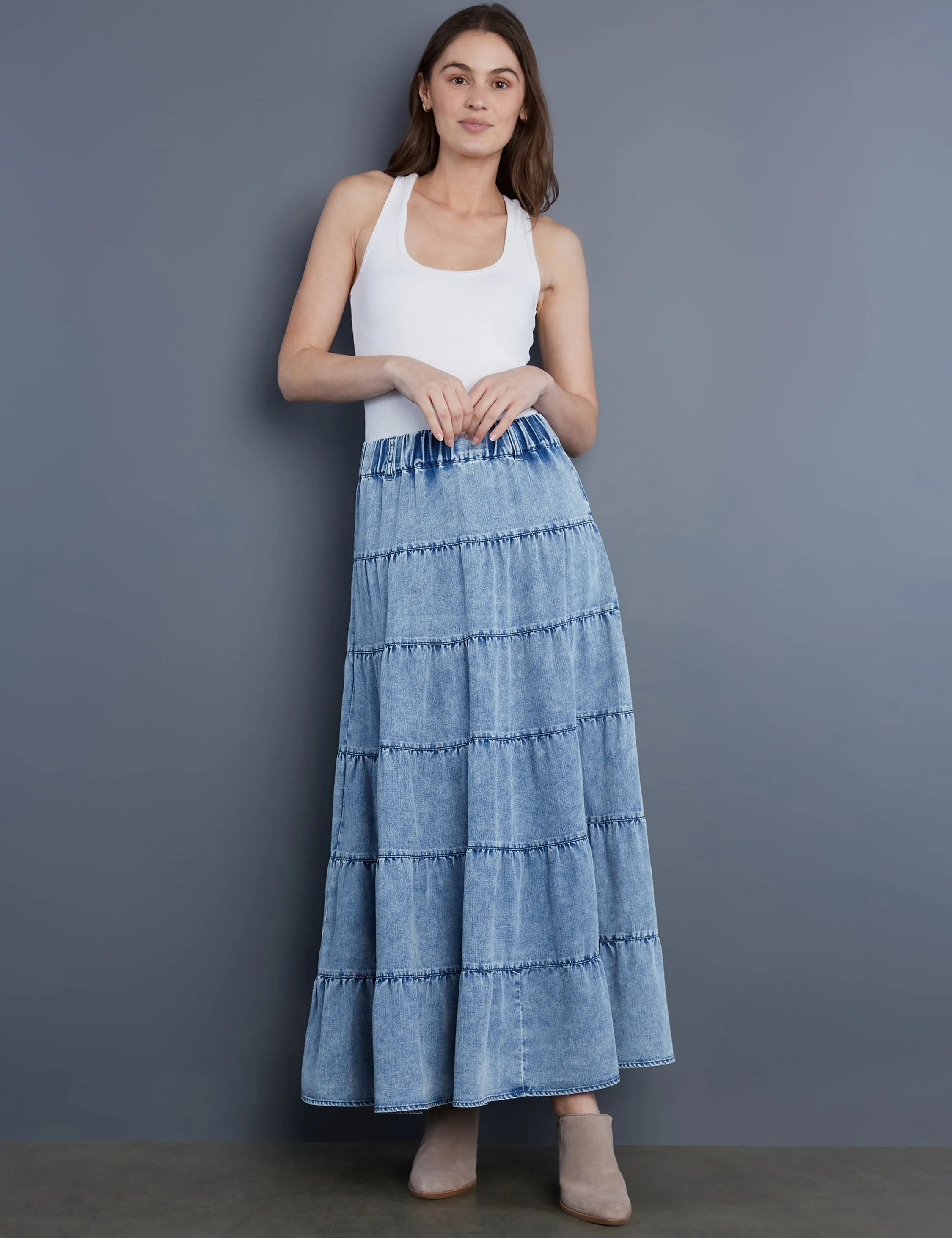 Multi-Tiered Maxi Skirt