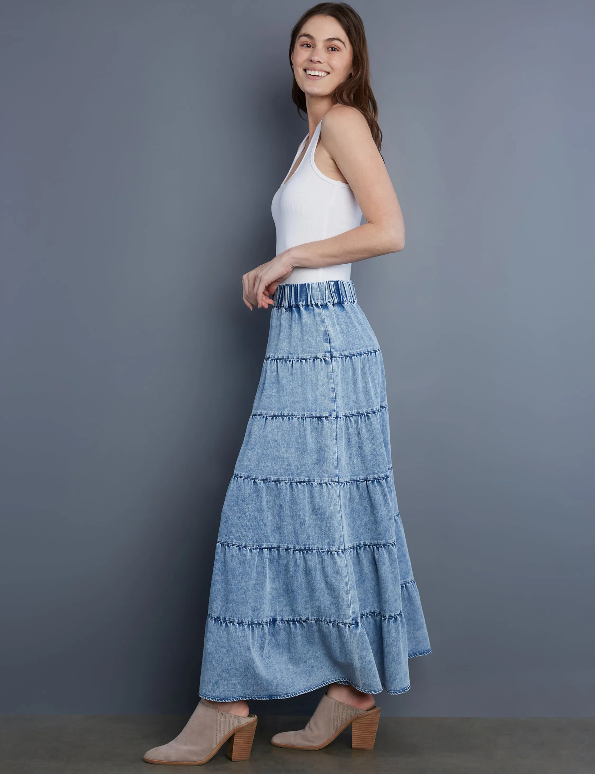 Multi-Tiered Maxi Skirt