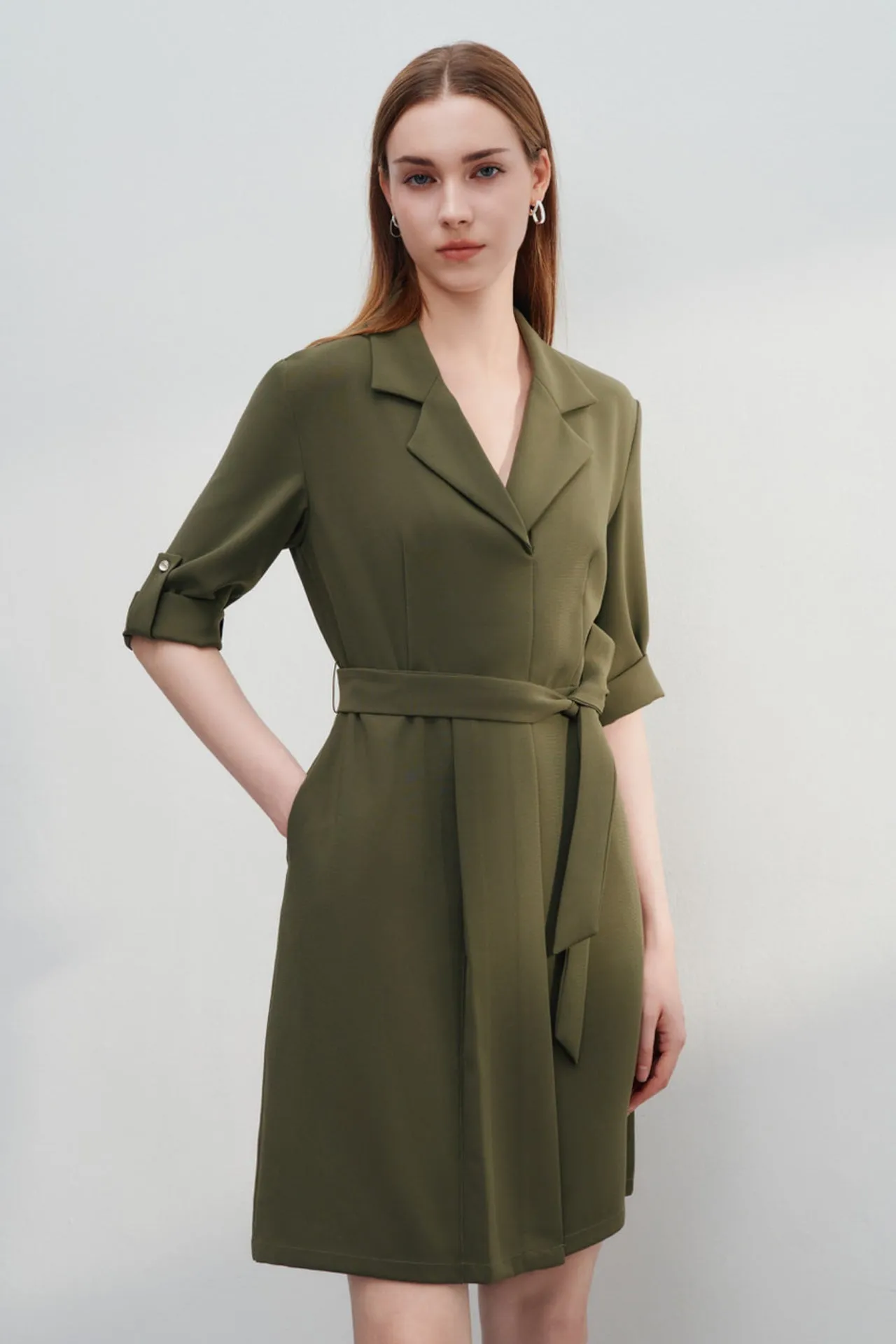 Multi-Way Stretch Trench Dress