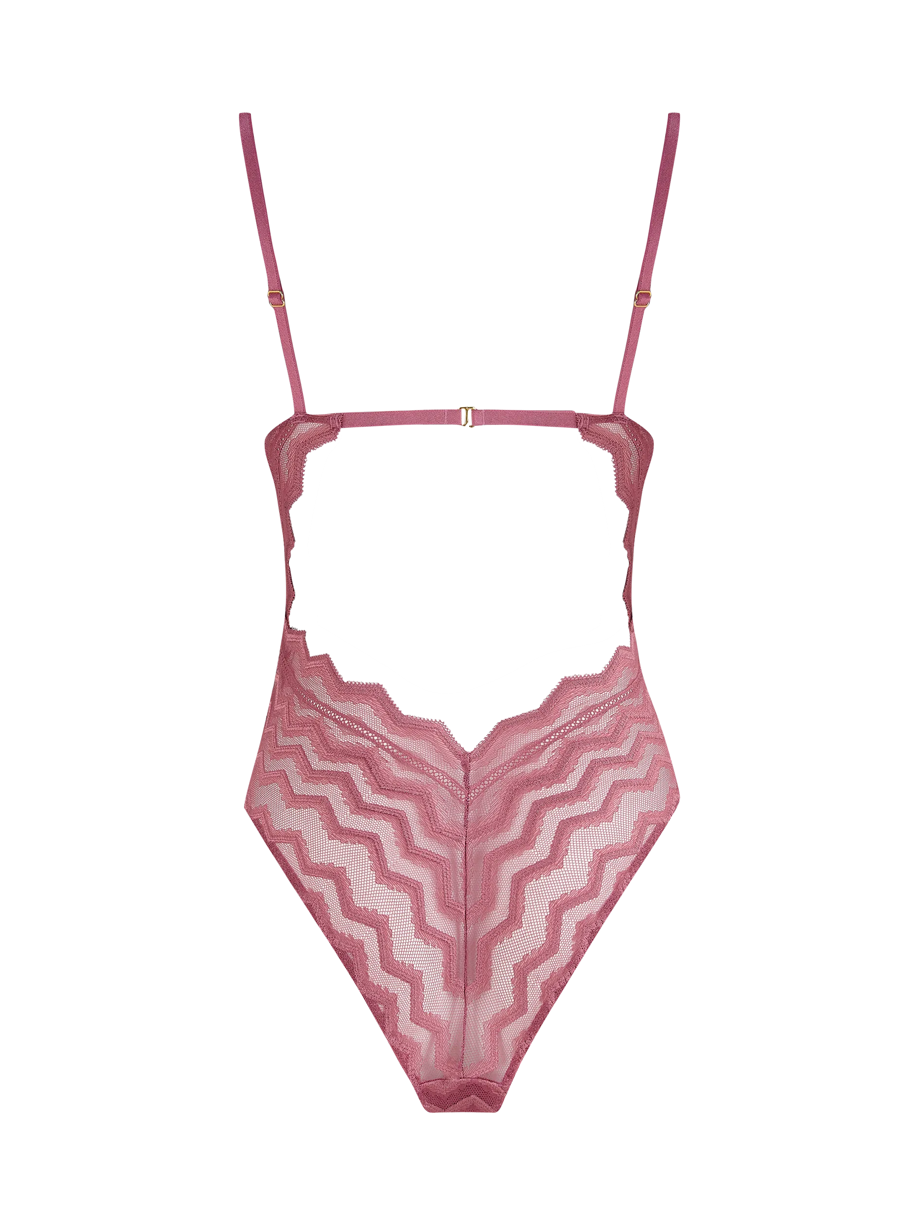 Muse by Coco de Mer Margot Bodysuit in Deep Rose