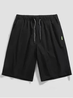 New Men's Casual Elastic Waist Loose Fit Drawstring Shorts Sweatpants