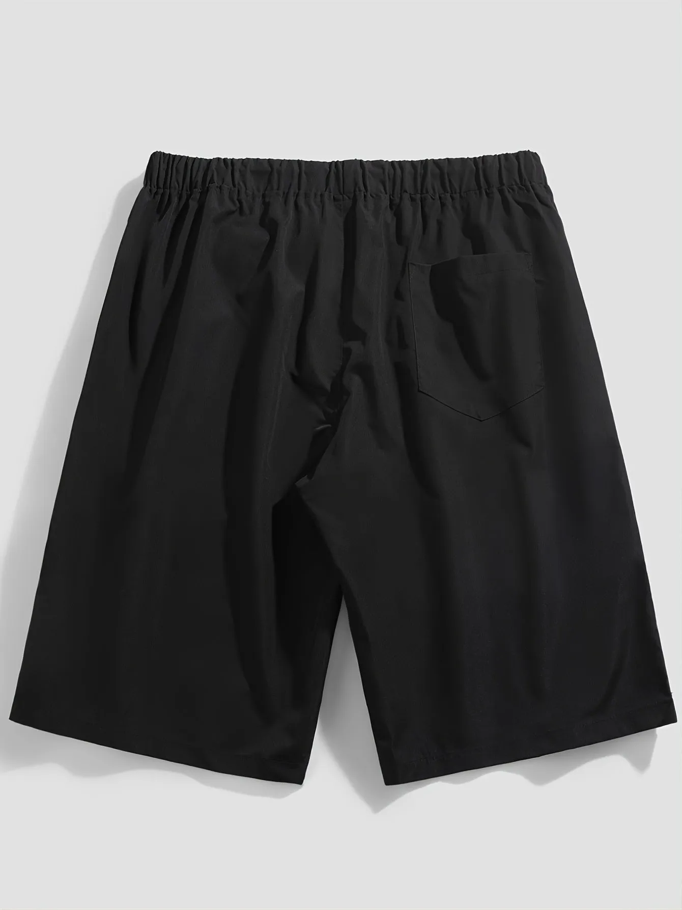 New Men's Casual Elastic Waist Loose Fit Drawstring Shorts Sweatpants