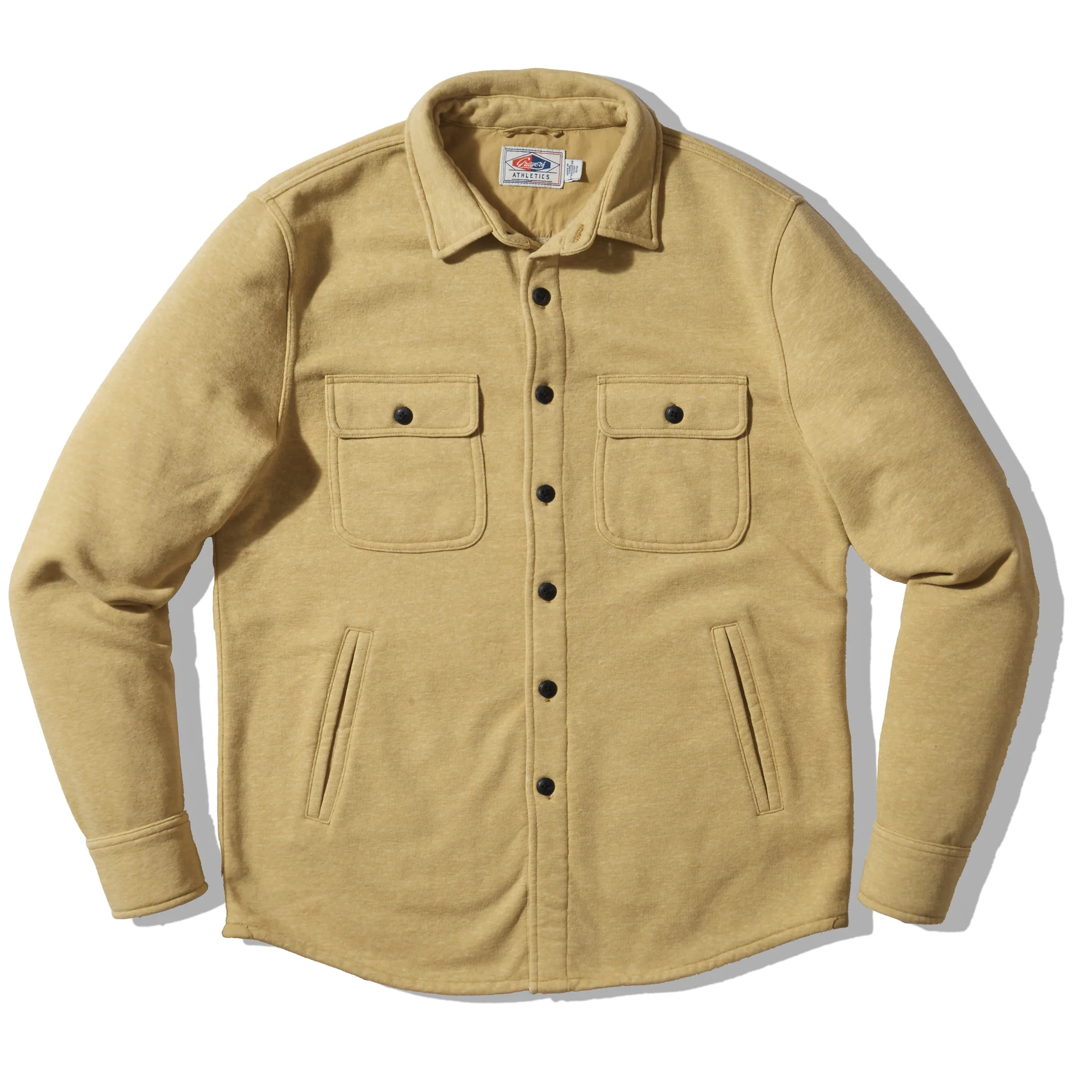 Nolan Marled Fleece CPO Shirt Jacket - Grass Yellow