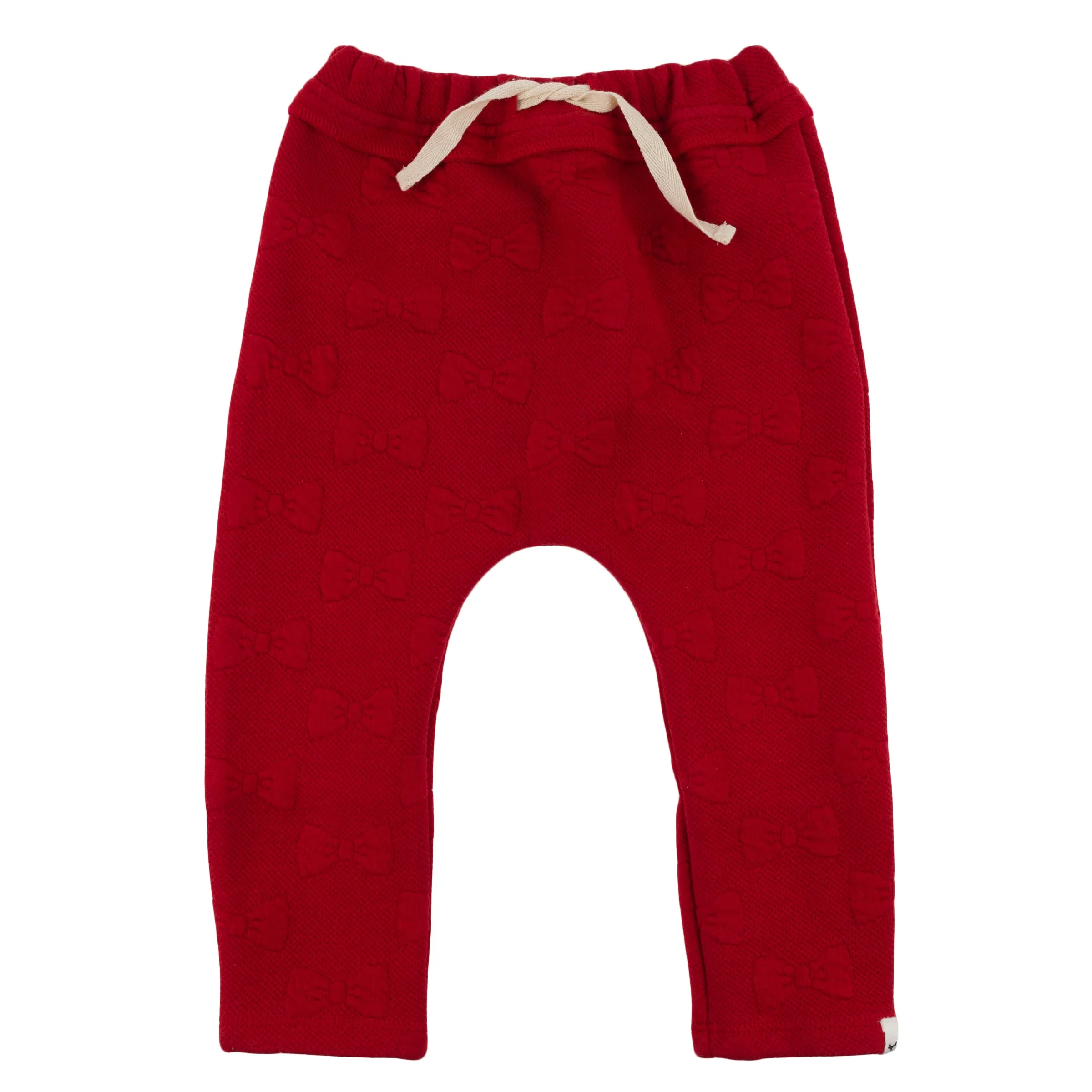 oh baby! Brooklyn Jogger Pants - Pucker Bows - Dark Red