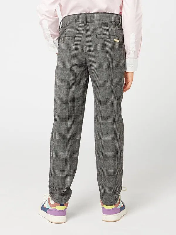 One Friday Grey Checks Trouser