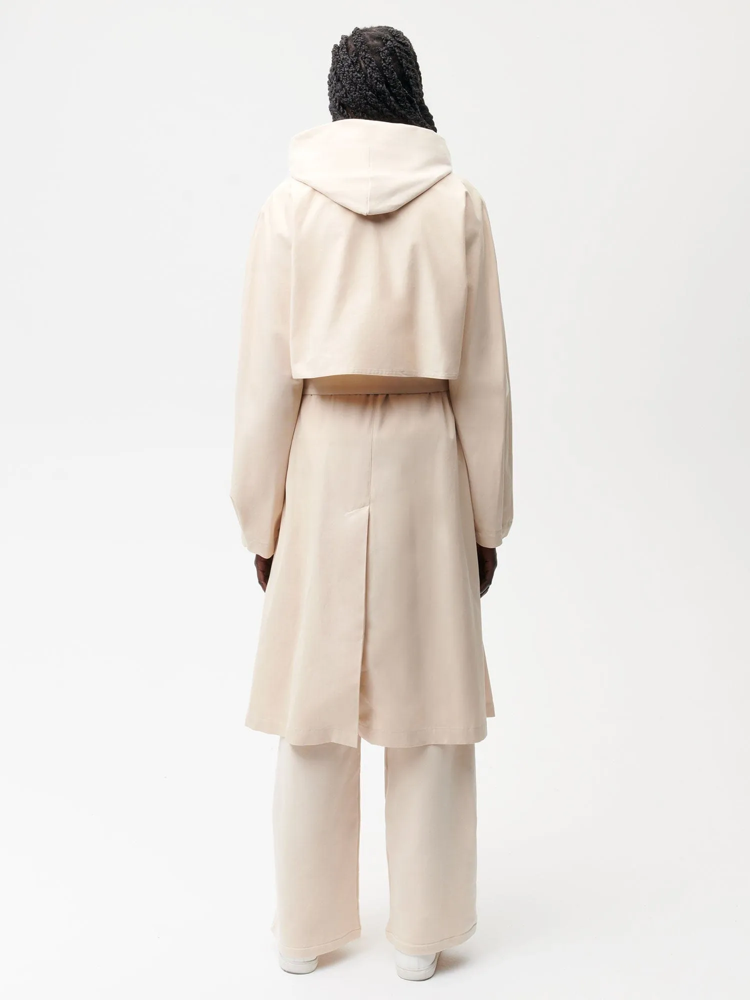 Organic Cotton Trench Coat—sand