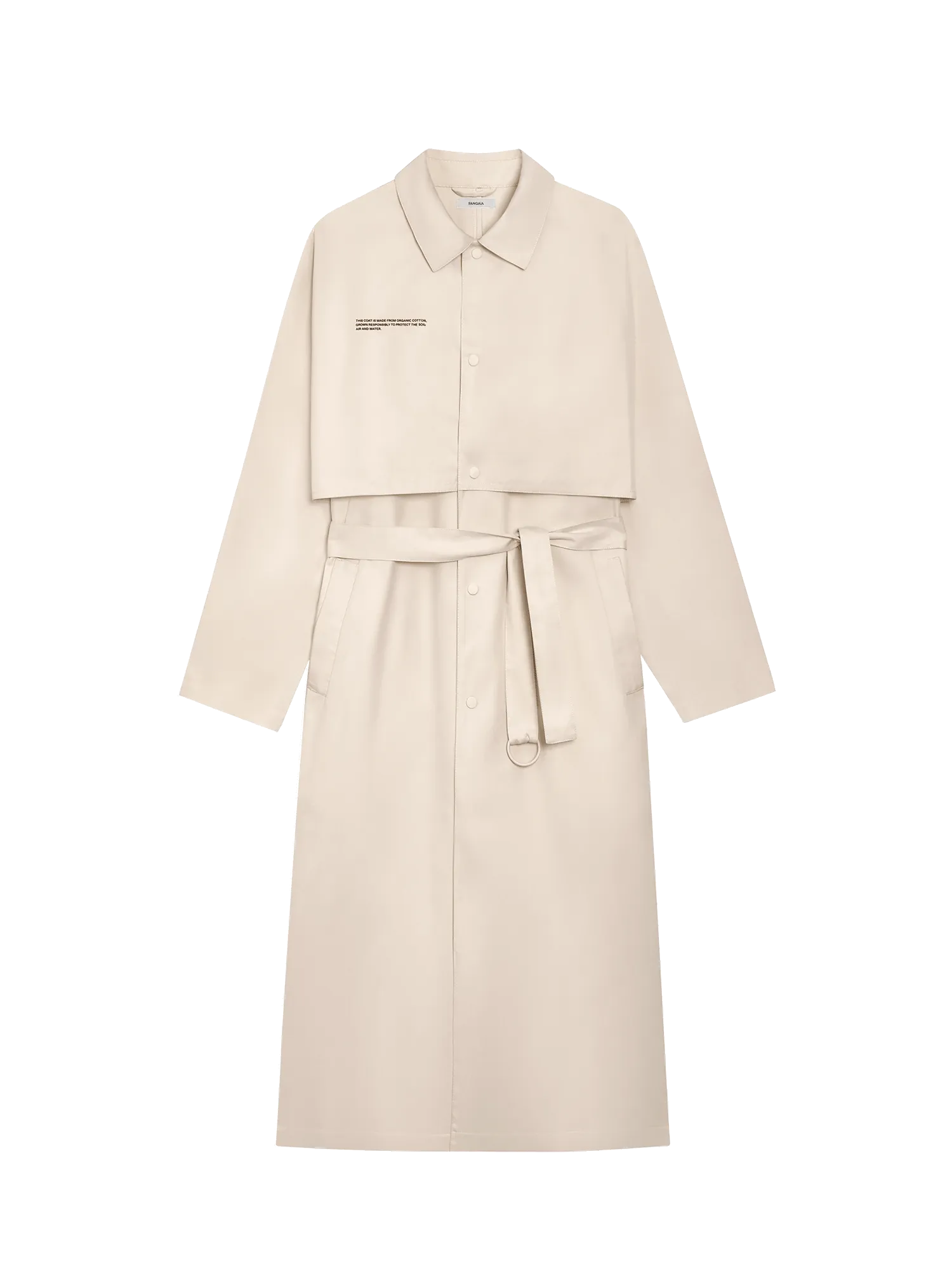 Organic Cotton Trench Coat—sand