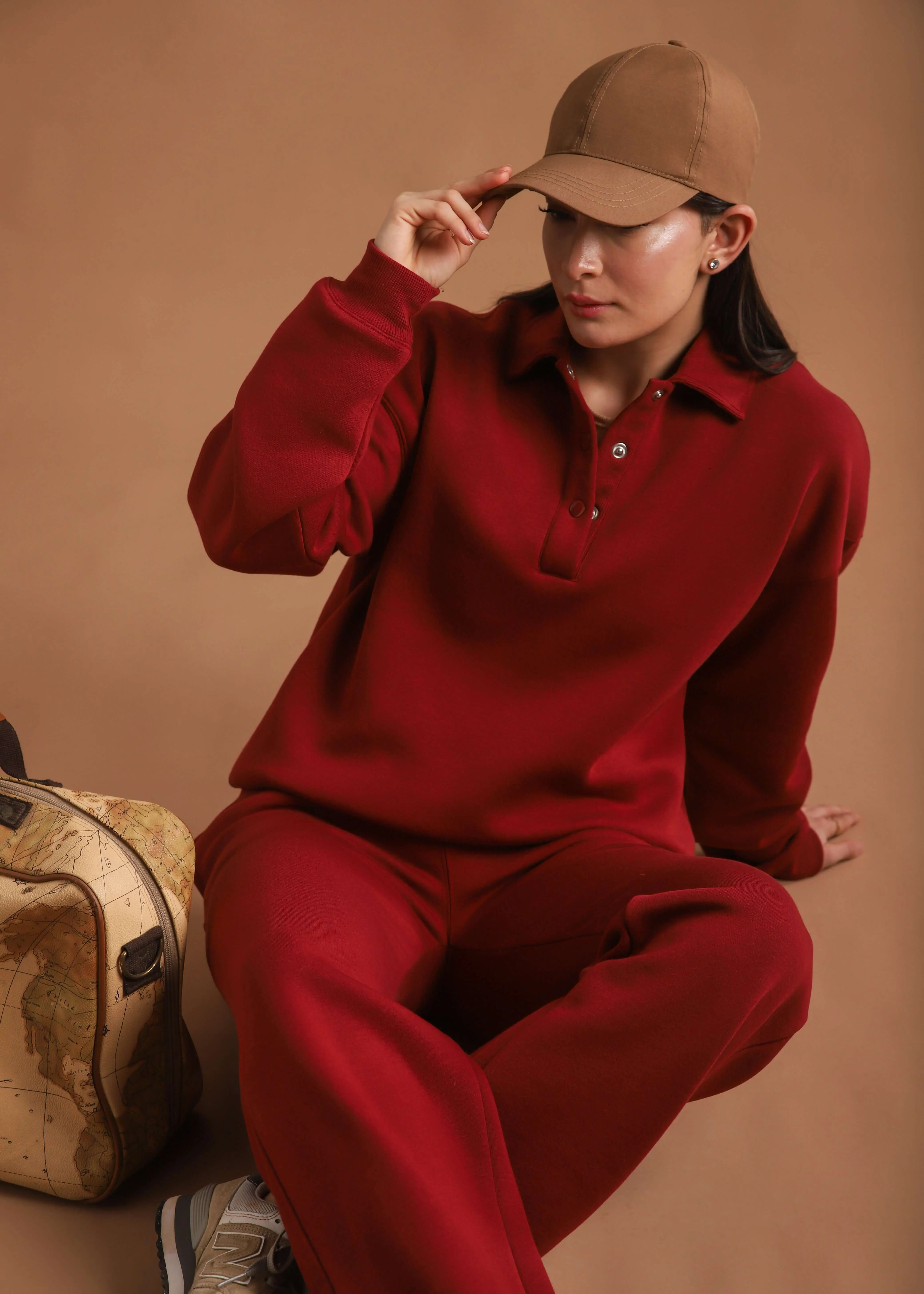 OVERSIZE POLO SWEATSHIRT SET