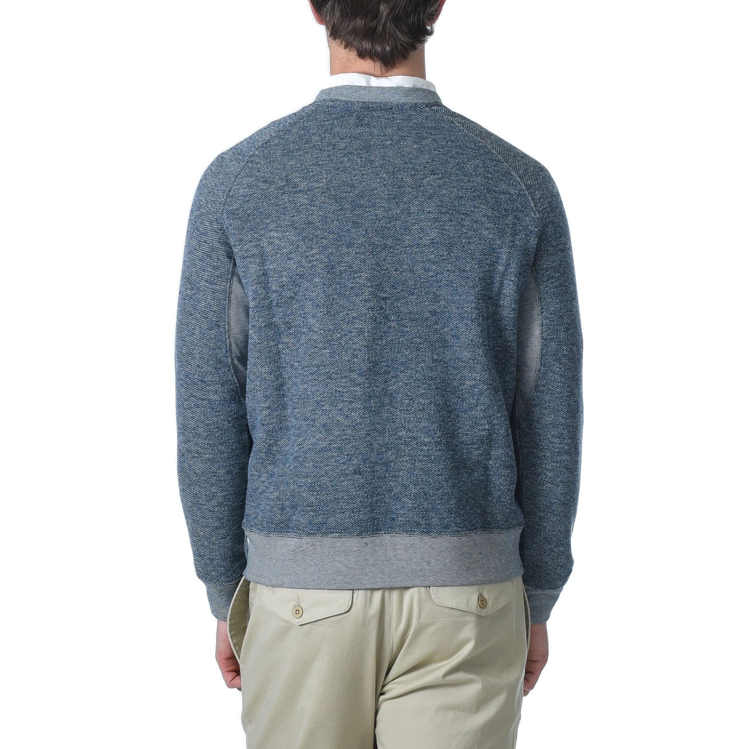 Palmer Athletic Fleece Crew - Blue Marl (Final Sale)