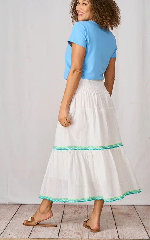 Paloma Cotton Skirt Ric Rac Decoration