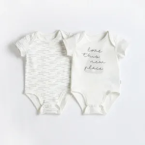 Petit Lem FIRSTS Short Sleeve Bodysuit 2-Piece Set - Bear (6 Months)