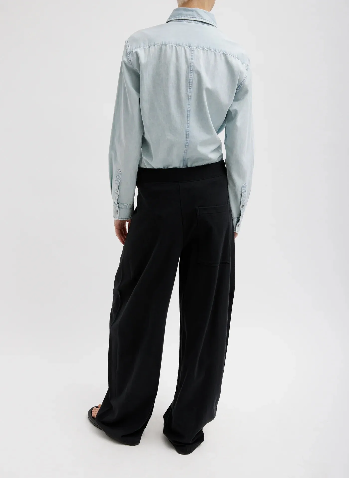 Petite Sweatshirting Winslow Pant in Black by Tibi