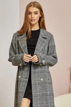 Plaid Trench Coat