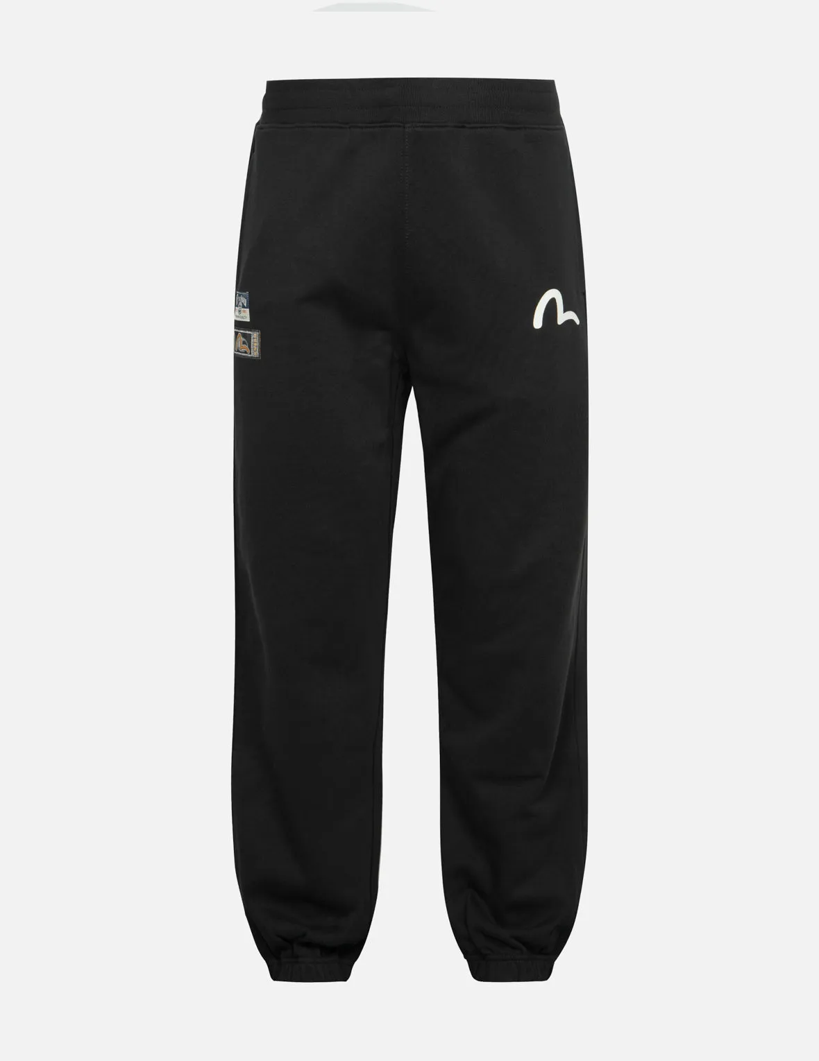 Pocket-shaped Daruma and Seagull Print Straight Fit Sweatpants