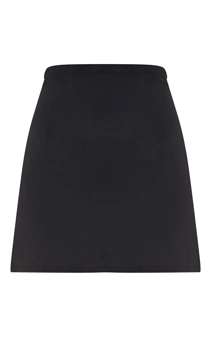 PrettyLittleThing Womens Jessica Black A-line Mini Skirt