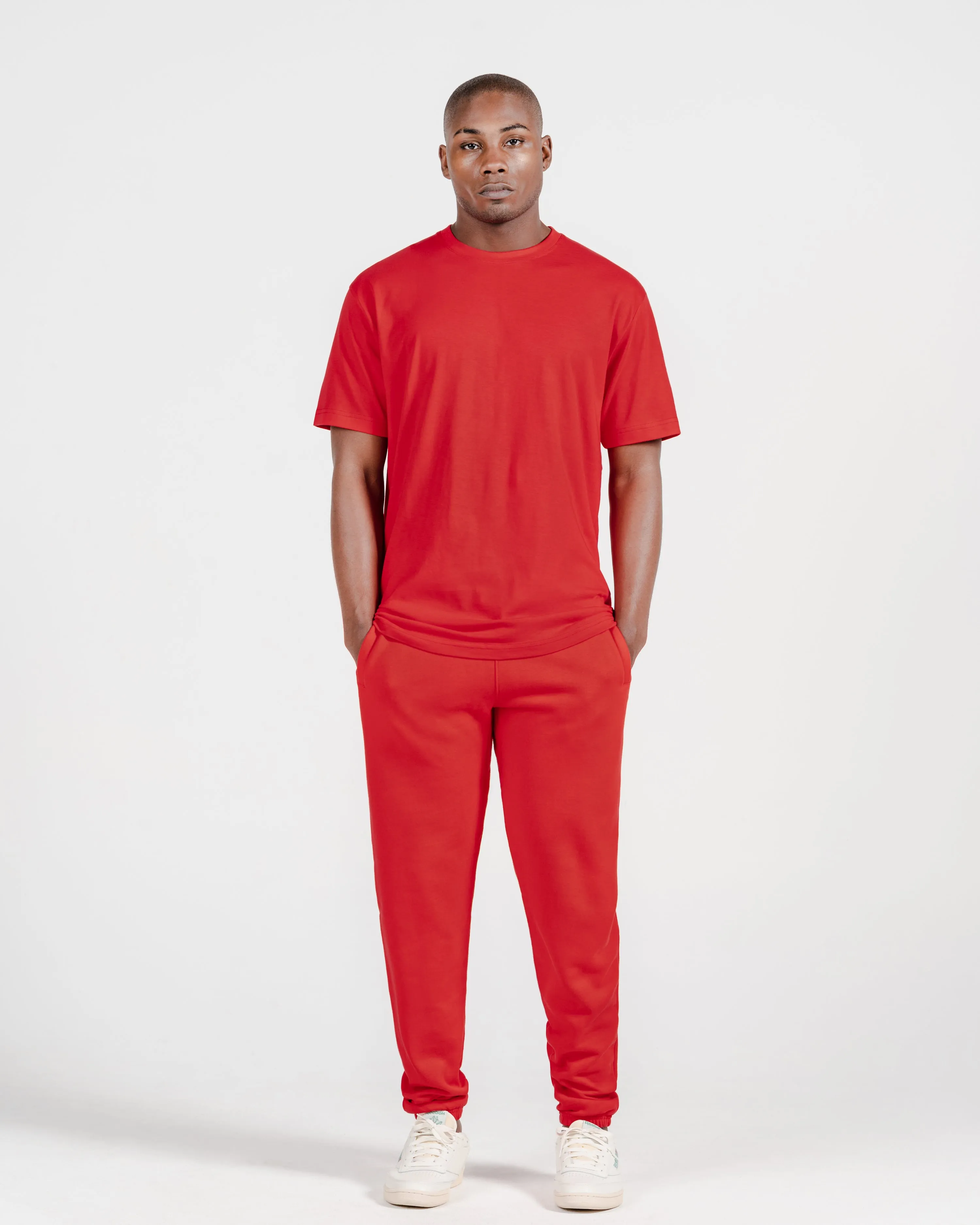 Primary Red Organic Cotton Sweatpants