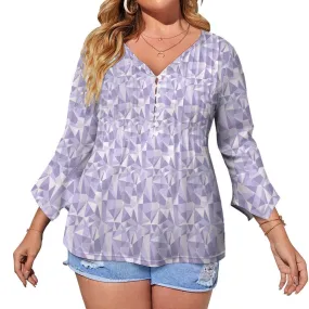 Purple Wall Women's Ruffled Petal Sleeve Top