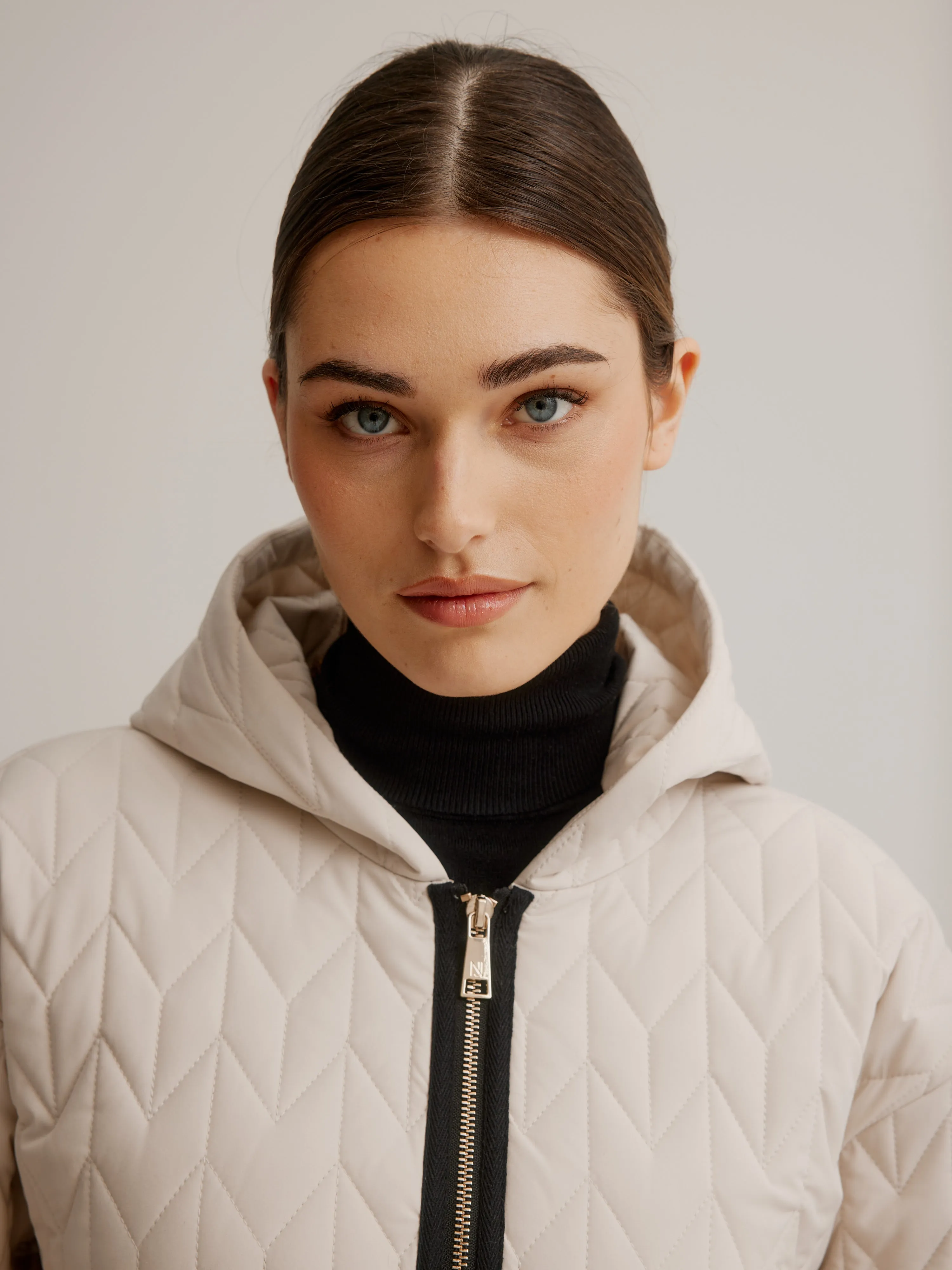 Quilted Stretch Relaxed Fit Coat