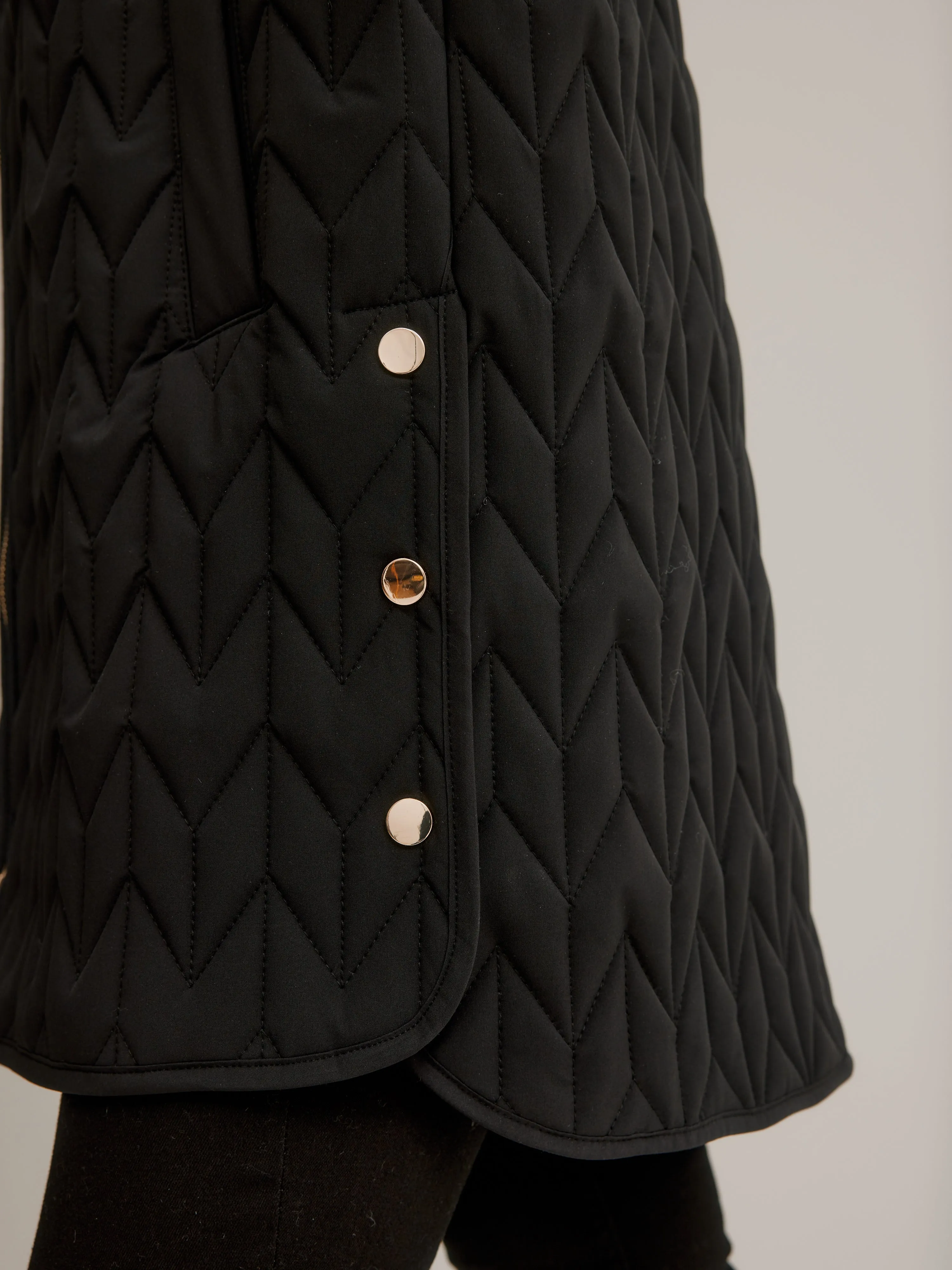 Quilted Stretch Relaxed Fit Coat