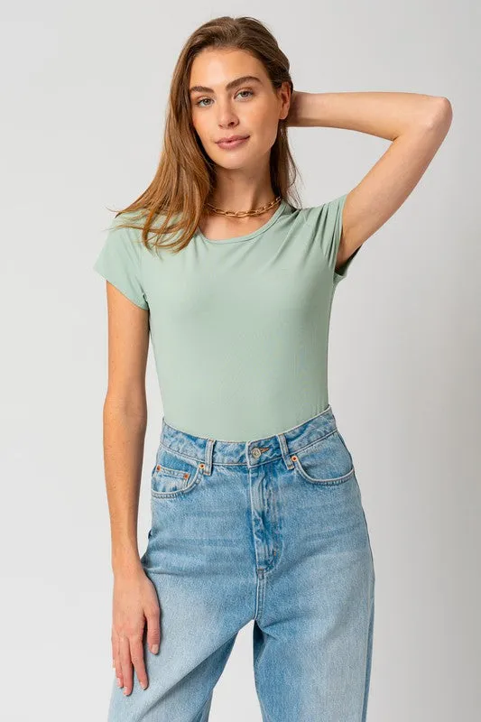 Round Neck Short Sleeve Bodysuit