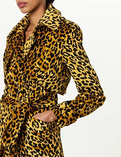 Sergio Hudson, Leopard Trench Coat, 6, Leopard