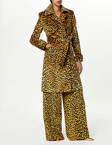 Sergio Hudson, Leopard Trench Coat, 6, Leopard