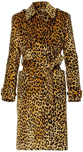 Sergio Hudson, Leopard Trench Coat, 6, Leopard