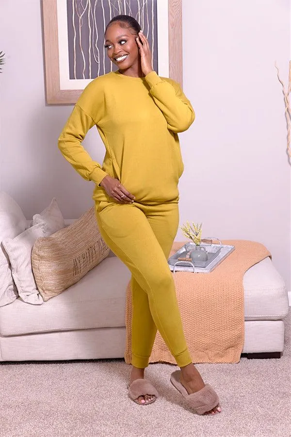 SHE’S SO DOPE JOGGING SUIT- OLIVE MUSTARD