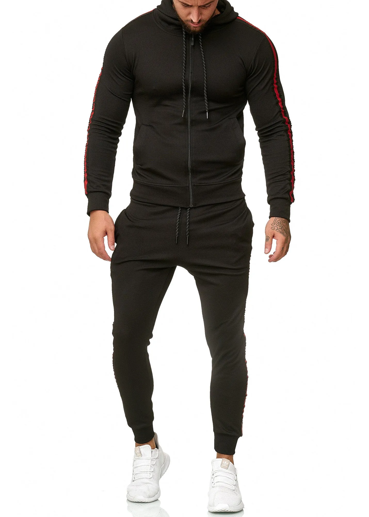 Singa Hoodie TrackSuit - Black X71A