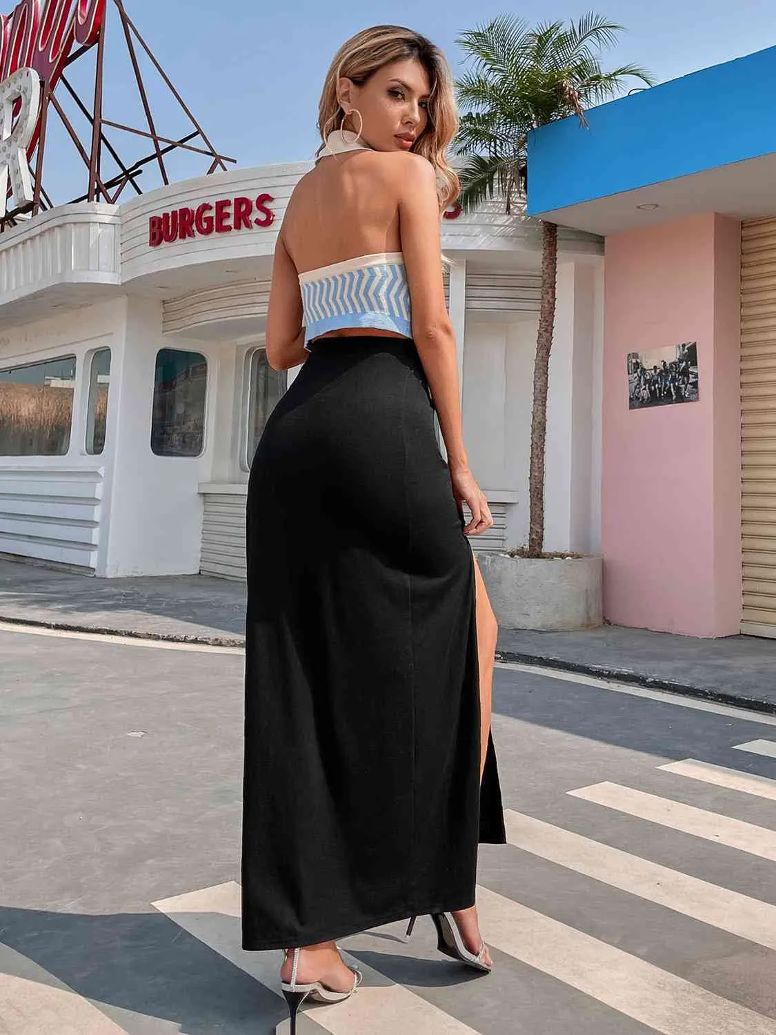 Slit Maxi Skirt