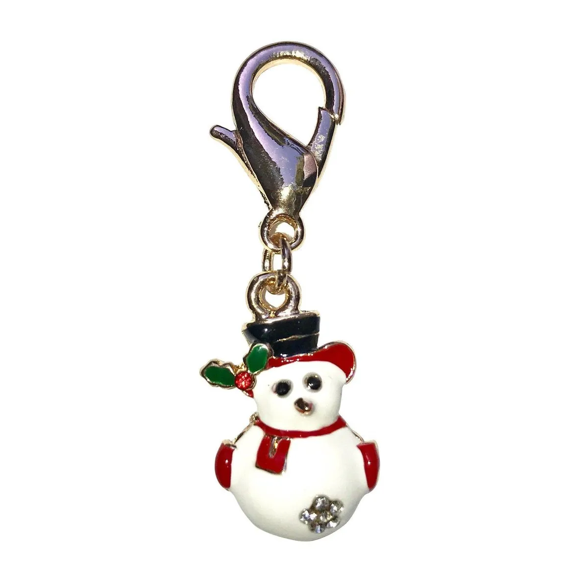 Snowman Dog Collar Charm