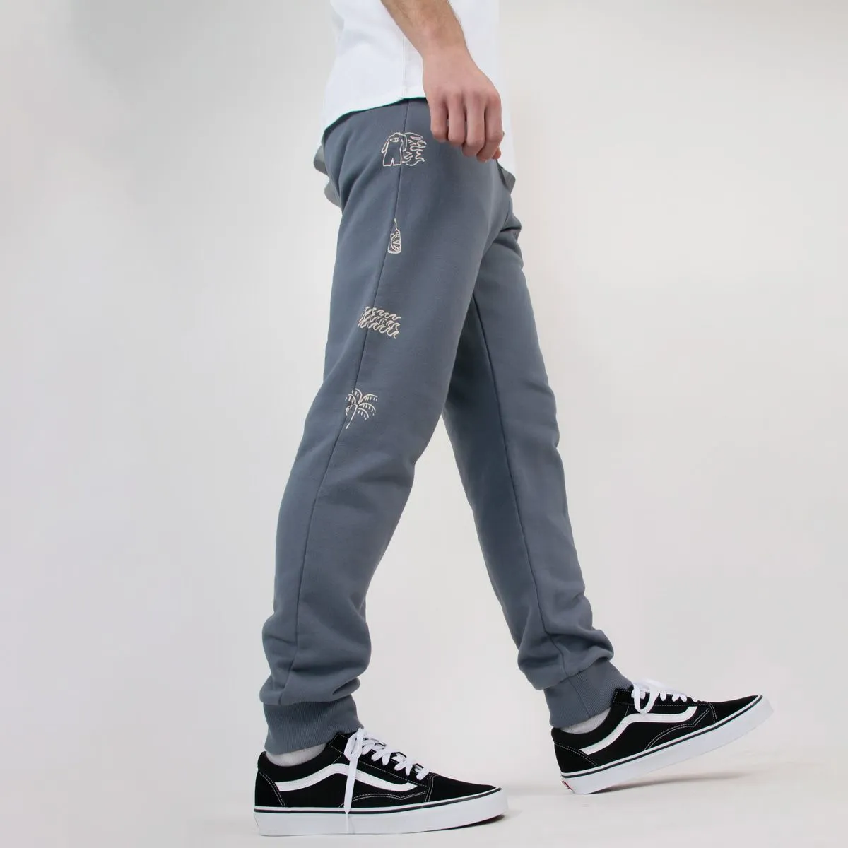 SOORUZ Sweatpants SESSION Men מכנסי כותנה ארוכים בצבע כחול