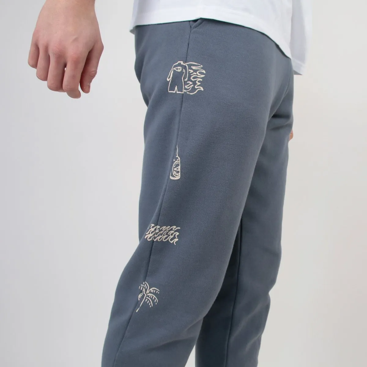 SOORUZ Sweatpants SESSION Men מכנסי כותנה ארוכים בצבע כחול