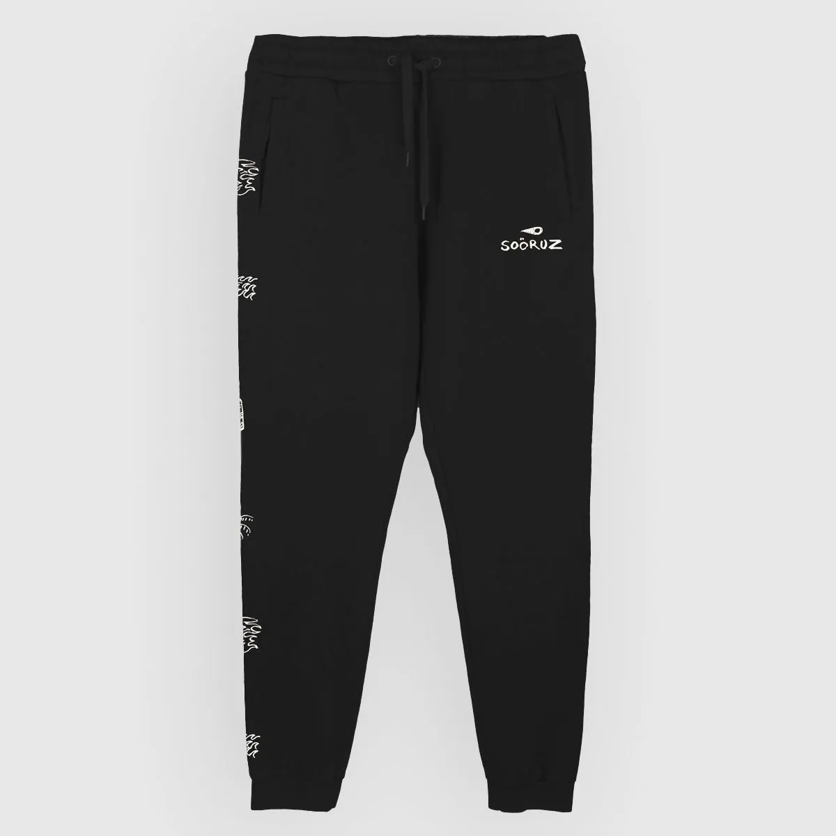 SOORUZ Sweatpants SESSION Men מכנסי כותנה ארוכים בצבע שחור