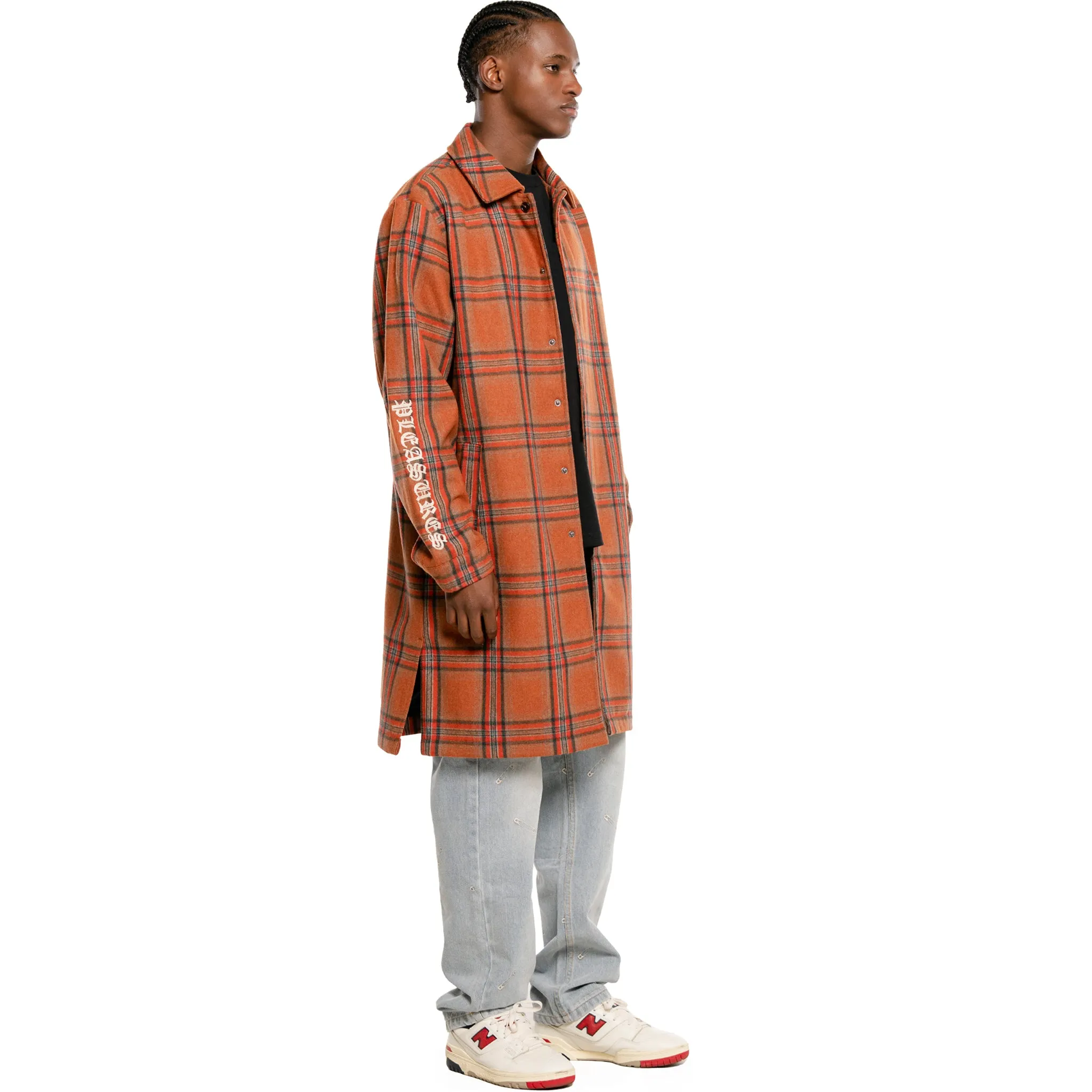 SOUL PLAID TRENCH (Orange)