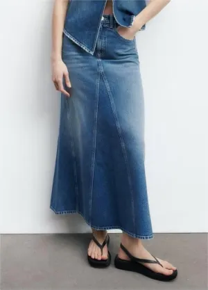 Spring Women Street High Waist Patchwork Casual A line Skirt