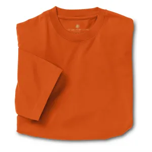 S/S Peruvian Pima Crew T-Shirt - Pumpkin